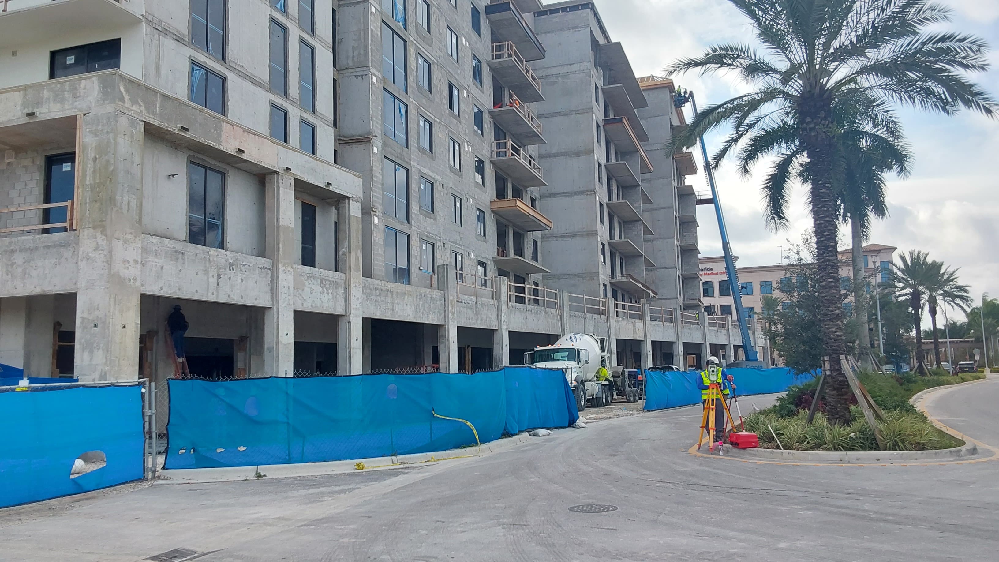 JHA survey equipment at a Florida construction site
